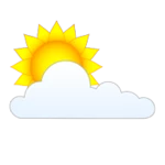 sun and clouds live wallpaper android application logo